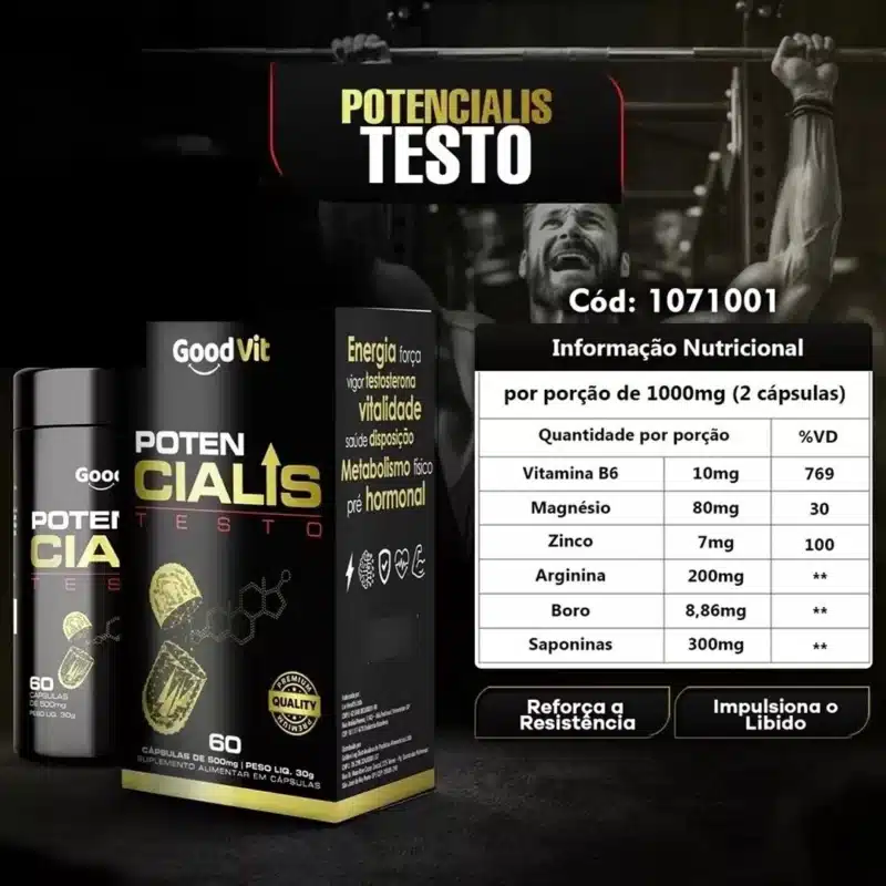 Potencialis Estimulante Natural Disfunção Erétil Potência Sexual 60 Caps-4