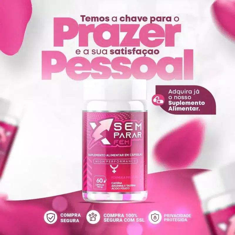 Sem Parar Estimulante Sexual Feminino Aumenta Libido 60 Caps