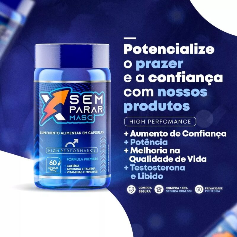 Sem Parar Estimulante Sexual Masculino Prolonga Ereção 60 Caps