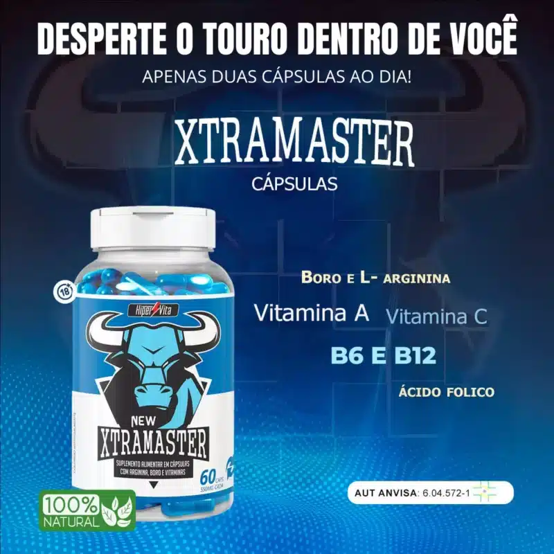 Xtramaster Estimulante Sexual Aumenta Libido Retarda Ejaculação 60 Caps