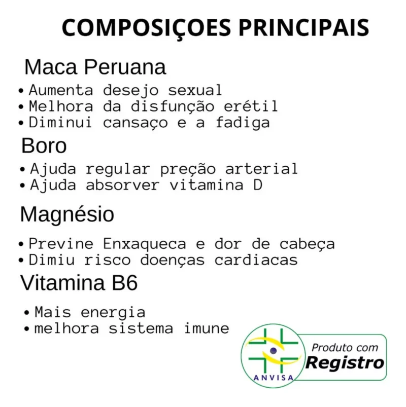 Xtramaster Estimulante Sexual Aumenta Libido Retarda Ejaculação 60 Caps