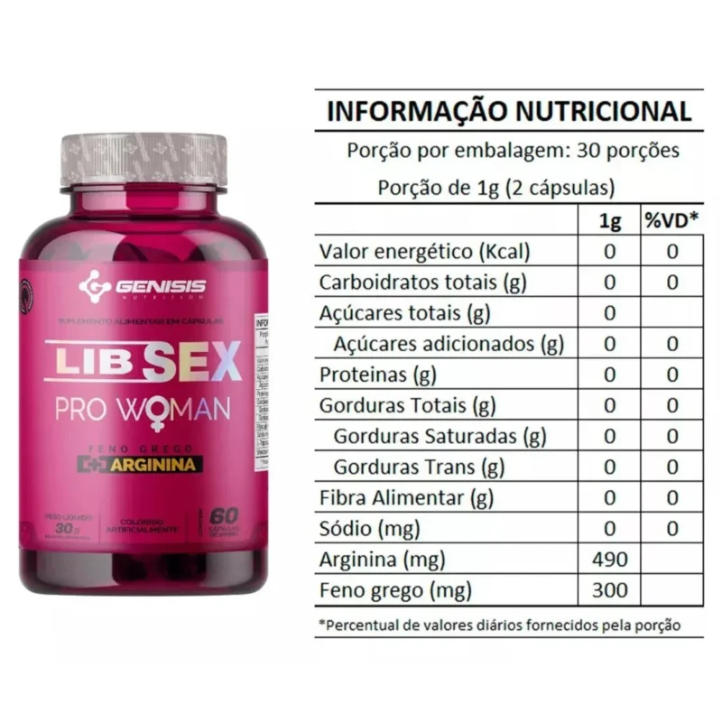 LibSex Pro Womam Estimulante Melhora da Libido e Disposição 60 Caps libidos vita