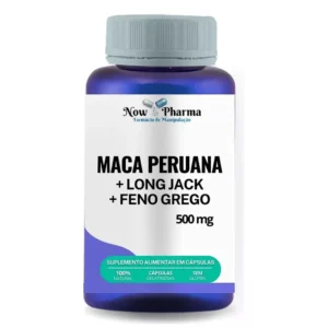 Maca Peruana Long Jack feno Grego Melhora Libido e Desempenho Sexual 90 Caps libidos vita