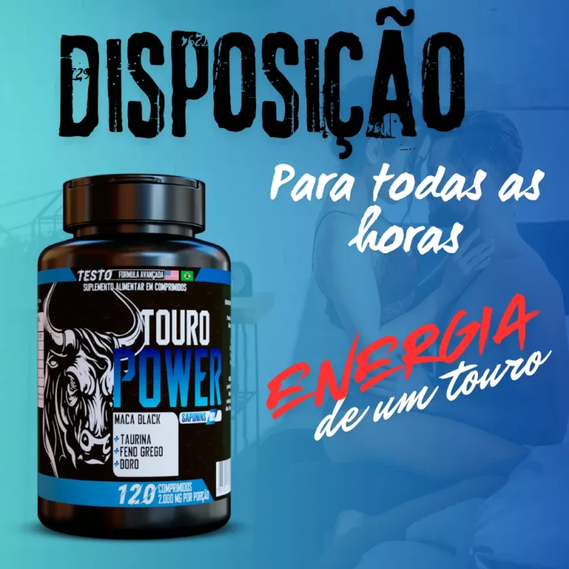 Touro Power Melhora Libido Aumenta Energia e Vitalidade 120 Caps libidos vita